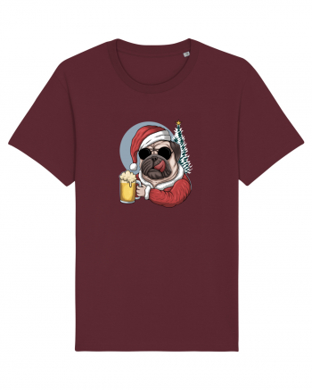 Cool Christmas Pug Burgundy