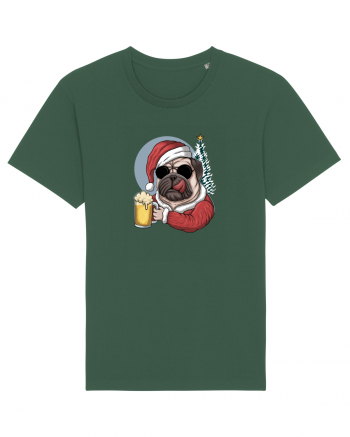 Cool Christmas Pug Bottle Green