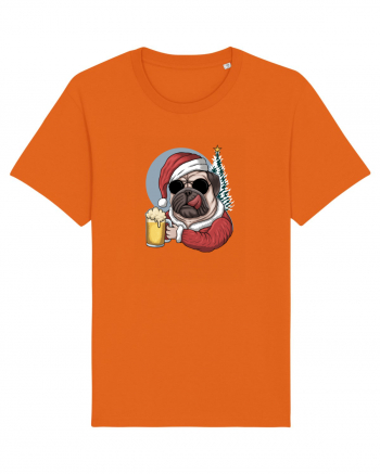 Cool Christmas Pug Bright Orange