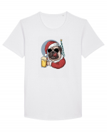 Cool Christmas Pug Tricou mânecă scurtă guler larg Bărbat Skater