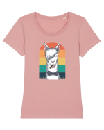 GentleLlama Tricou mânecă scurtă guler larg fitted Damă Expresser