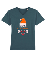 Dear Santa Define Good Tricou mânecă scurtă guler V Bărbat Presenter