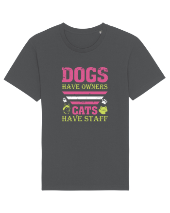 Dogs Have Owners, Cats Have Staff Anthracite