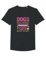 Dogs Have Owners, Cats Have Staff Tricou mânecă scurtă guler larg Bărbat Skater