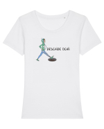 Deschide ochii Tricou mânecă scurtă guler larg fitted Damă Expresser
