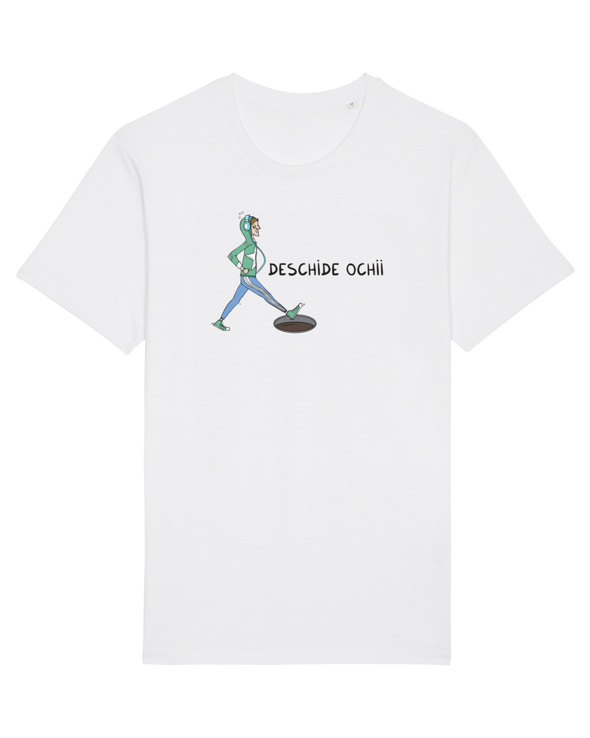 Tricou mânecă scurtă Unisex Rocker White