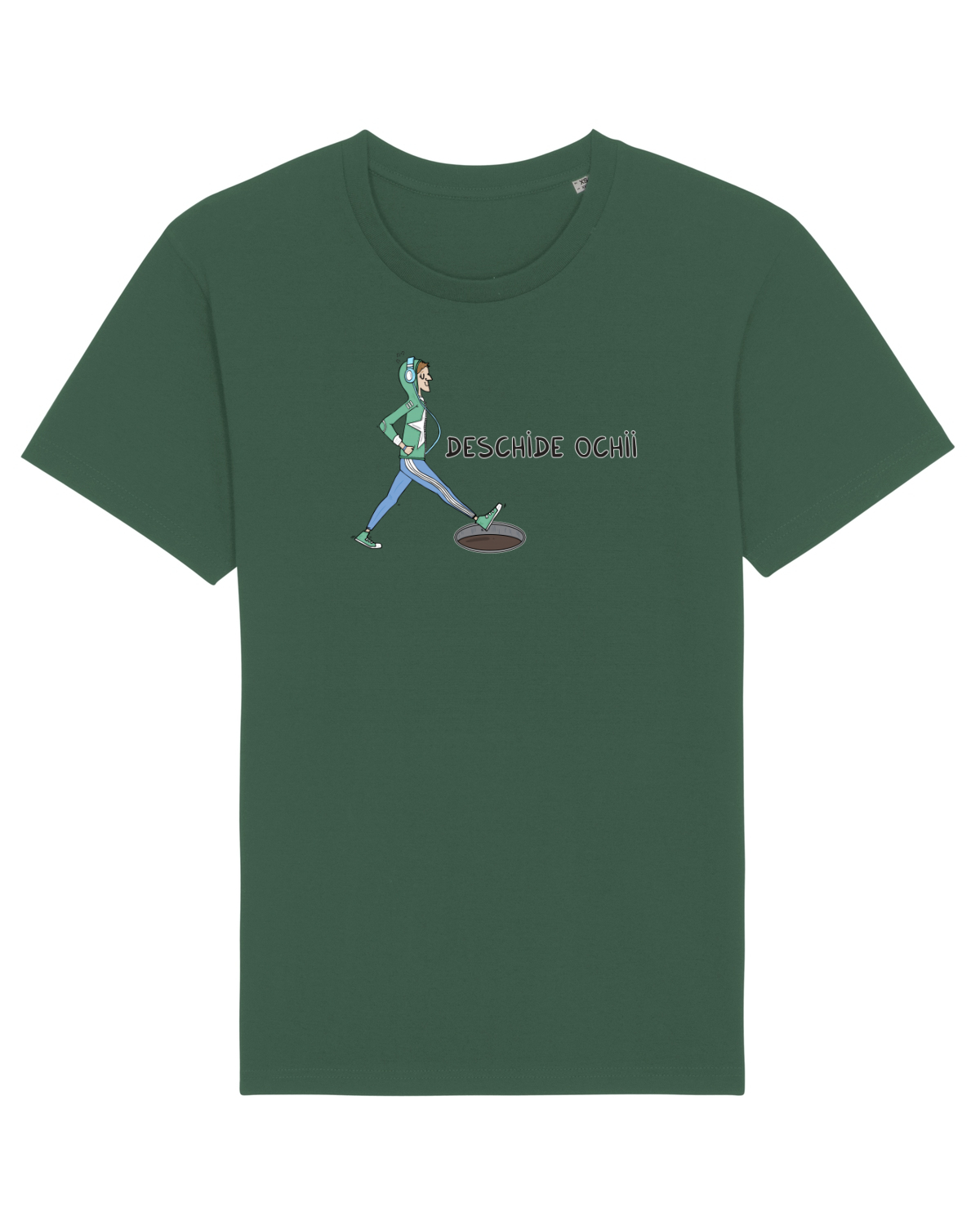Tricou mânecă scurtă Unisex Rocker Bottle Green