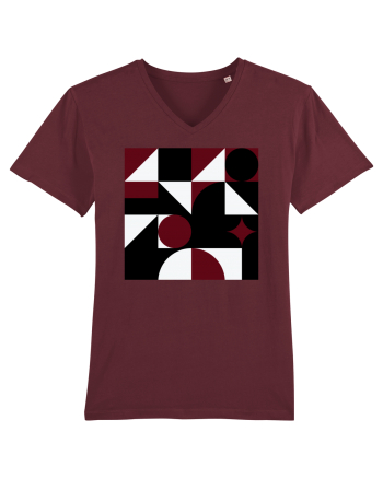Arta Abstracta Modernista Burgundy