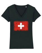 Switzerland Tricou mânecă scurtă guler V Damă Evoker