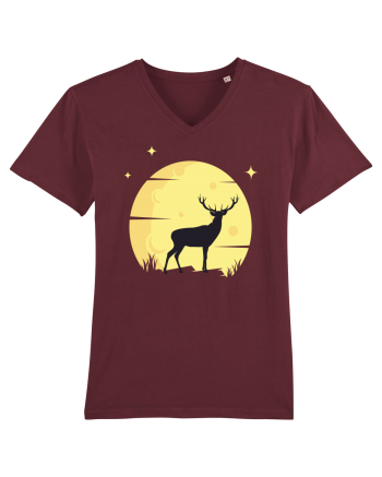 Cerb la Lună Galbenă Burgundy