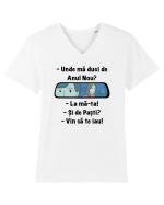 Unde ma duci de anul nou ?  Tricou mânecă scurtă guler V Bărbat Presenter