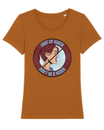 Shut Up Karen Meme Tricou mânecă scurtă guler larg fitted Damă Expresser