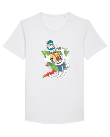 Hipster Cartoon White