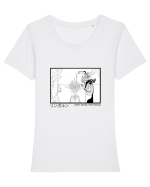 Deep Space Psychosis Tricou mânecă scurtă guler larg fitted Damă Expresser