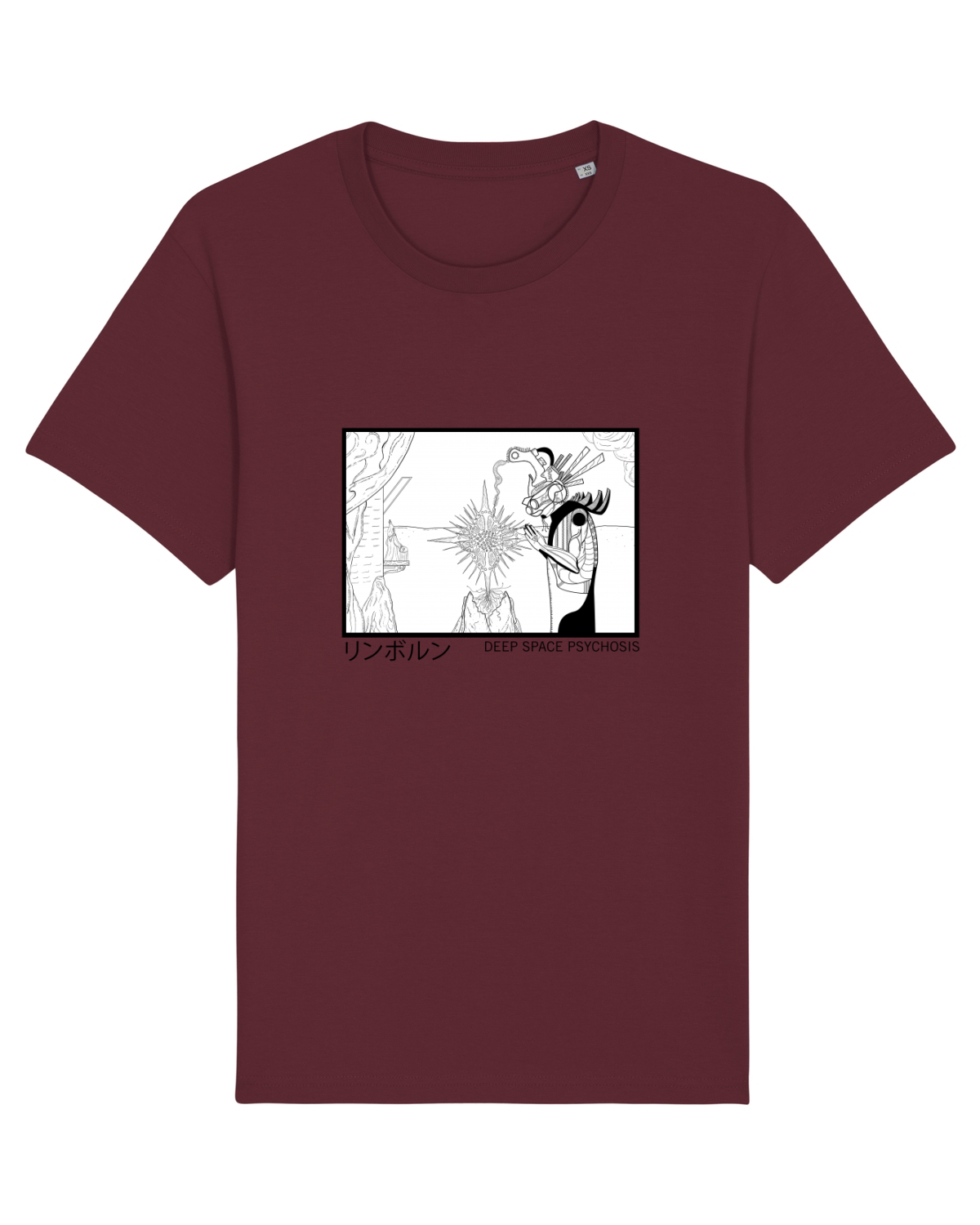 Tricou mânecă scurtă Unisex Rocker Burgundy