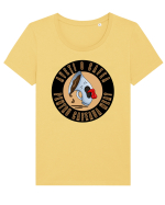 Aveti o cafea? Tricou mânecă scurtă guler larg fitted Damă Expresser