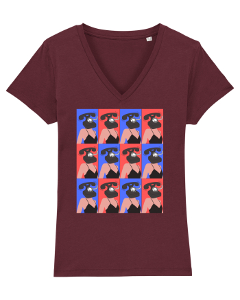 Femeie Abstract  Burgundy