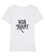 His Treat Halloween Tricou mânecă scurtă guler larg fitted Damă Expresser