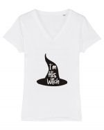 His Witch Halloween Tricou mânecă scurtă guler V Damă Evoker