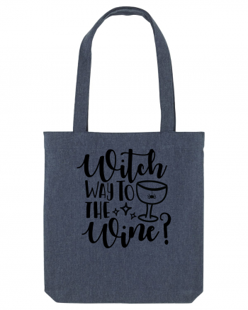 Witch way to the wine Halloween Midnight Blue