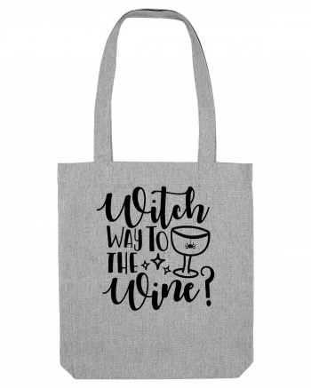 Witch way to the wine Halloween Heather Grey