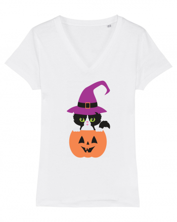 Pisica Neagra Halloween 1 White