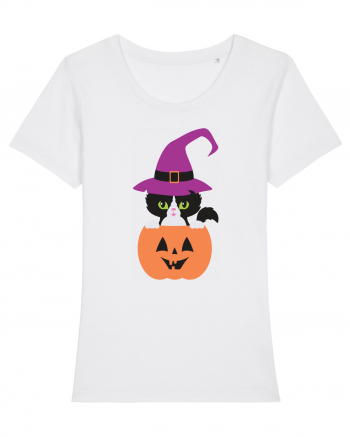 Pisica Neagra Halloween 1 White