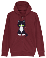 Pisica Neagra Halloween 5 Hanorac cu fermoar Unisex Connector