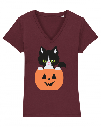 Pisica Neagra Halloween 8 Burgundy