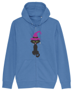 Pisica Neagra Halloween 10 Hanorac cu fermoar Unisex Connector