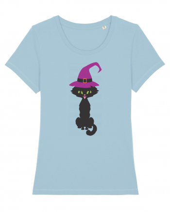 Pisica Neagra Halloween 10 Sky Blue