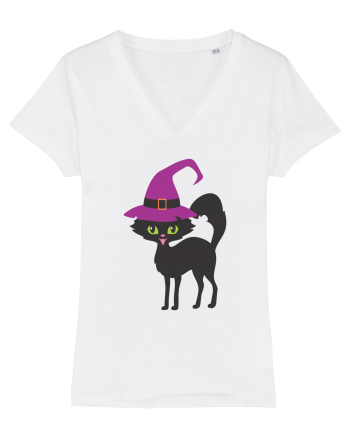 Pisica Neagra Halloween 11 White