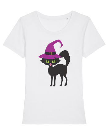 Pisica Neagra Halloween 11 White
