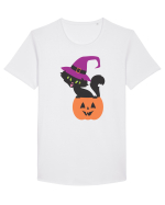Pisica Neagra Halloween 12 Tricou mânecă scurtă guler larg Bărbat Skater