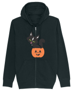 Pisica Neagra Halloween 13 Hanorac cu fermoar Unisex Connector