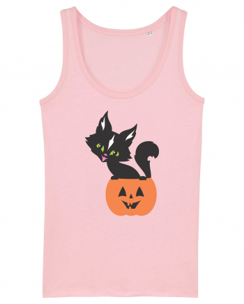 Pisica Neagra Halloween 13 Cotton Pink