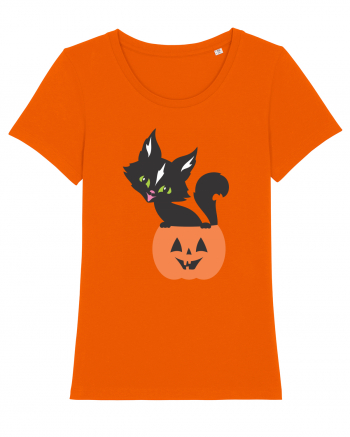 Pisica Neagra Halloween 13 Bright Orange
