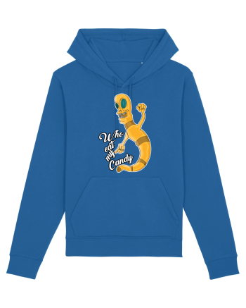 Worm asking who eat his candy Royal Blue