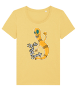 Worm asking who eat his candy Tricou mânecă scurtă guler larg fitted Damă Expresser