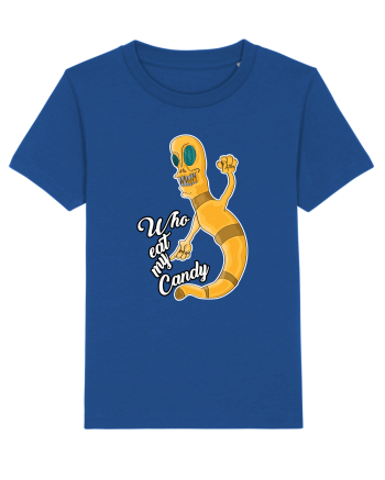 Worm asking who eat his candy Majorelle Blue