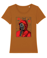 Guardian Squid Game Shhh Tricou mânecă scurtă guler larg fitted Damă Expresser