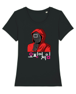 Guardian Square Shhhh Tricou mânecă scurtă guler larg fitted Damă Expresser