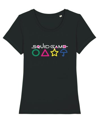 Circle Triangle Star and Umbrella Squid Game Black