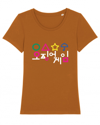 Circle Triangle Star and Umbrella Squid Game Corean Roasted Orange