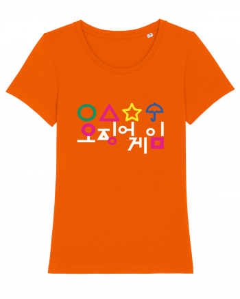 Circle Triangle Star and Umbrella Squid Game Corean Bright Orange