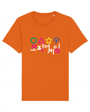 Circle Triangle Star and Umbrella Squid Game Corean Bright Orange