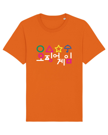 Circle Triangle Star and Umbrella Squid Game Corean Bright Orange