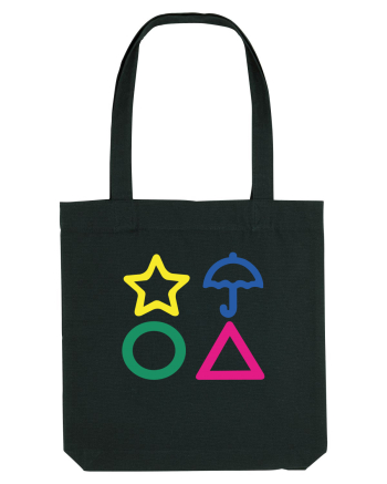 Circle Triangle Star and Umbrella Squid Game Black