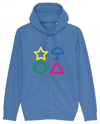 Circle Triangle Star and Umbrella Squid Game Bright Blue