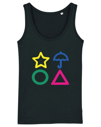 Circle Triangle Star and Umbrella Squid Game Black